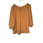 Current Air ‎ Women's Top Wide Neck Chest Smocked Boxy Fit Cantaloupe Medium NWT Photo 7