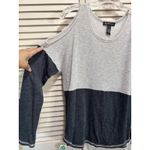 INC International Concepts Gray Cold Shoulder Long Sleeve Soft Sweater Size Sm Gray Photo 1