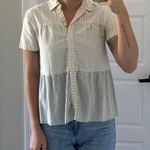 Madewell X The Denim Project Striped Tiered Blouse Photo 6
