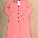 ZARA Collared Long Sleeve Button Down Shirt Dress NWT, Size XS Photo 0