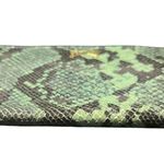 Henri Bendel Green Snakeskin design envelope pouch Photo 7