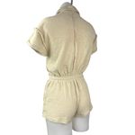 Urban Outfitters Noa Cream Terrycloth Button Drawstring Romper Jumpsuit Size XS Photo 5