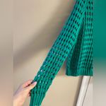 ASTR  The Label green open knit crewneck sweater Medium Photo 4