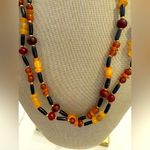 Elegant Multicolor Natural Beaded Necklace Gold Photo 1