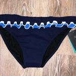 Profile by Gottex Fiesta Fold Over Ruffle Bikini Bottom Navy 8 NWT Photo 1