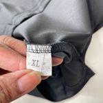 Black Pleated Accent Button Long Sleeve Fauz Wrap Collared Zip Up Dress Size XL Photo 7