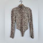 Michael Costello x Revolve Isabella Bodysuit in Brown Leopard size Small $198 Photo 5