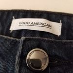 Good American {0/25}  High-Rise Denim Mini Skirt Frayed Hem Photo 5