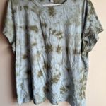 Elizabeth and James  Green Tie Dye 100% Organic Cotton Tee Size XXL Photo 0
