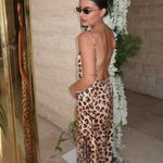 ZARA  maxi dress Satin animal print leopard cheetah flowy casual summer  Photo 2