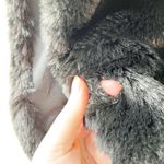 Talbots  Faux Fur Cropped Shrug Vest Black Medium Photo 13