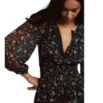 Anthropologie Long Sleeve Feminine Floral Print Somerset Romper Black S Photo 2