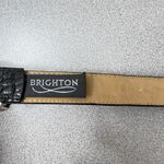 Brighton Leather Belt Size 32 Golf Black Croc Embossed Preppy Silver Buckle 1in Photo 7