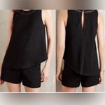 Elevenses ANTHROPOLOGIE  Black Santa Ana Romper Size Medium Photo 2