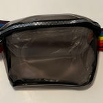 Clear black Fanny pack with rainbow strap great for everyday or concerts Photo 0
