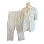 Vintage Miss Elaine PJ's Pajamas Set Floral Embroidery Sz M 2 pieces Size M Photo 0