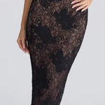 House Of CB NEW  Lucienne Strapless Stretch Lace Black Gown Sz XS Photo 0