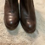 Anthropologie Chio Studded Block Heel Bootie Size 40 Brown Kissre Side Zip Made Spain Boots Photo 1