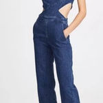 3x1 Revolve x NWOT Grayson Cross-Front Cutout Denim Jumpsuit Size S Photo 0