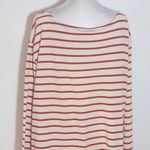 Old Navy  Cream and Red Stripe Long Sleeve Tee NWT Size XXL Plus Size Knit Top Photo 5