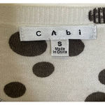 CAbi Dotty‎ Inside Out Spot Cardigan Women Small Cotton Button Front 3/4 Sleeve White Photo 1