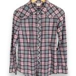 Ariat  Western Shirt Women Metallic Pink White Gray Medium Skull Stud Embellished Photo 0