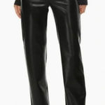 Aritzia  Wilfred Melina faux leather high rise straight black pant 00 Photo 0