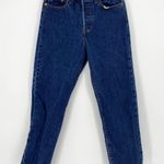 Levi's Wedgie Straight Dark Wash High Waisted Cut Off Hem Jeans - 26 Photo 0