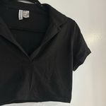 H&M MOVING SALE Black Collared Crop Top Photo 5
