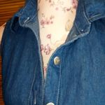 TY2 8 Cottagecore Denim & Red Flowers Maxi Dress Blue Photo 1