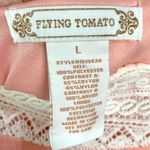 Flying Tomato Coral Bohemian Camisole Ruffle Mini Dress Size L Flirty Babydoll Photo 6