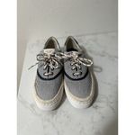 Kate Spade  Boat Party Women's Blue Striped Canvas Espadrille Sneakers Sz 9 B Photo 2