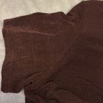 CAROLYN STRAUSS COLLECTION BROWN SHORT SLEEVE MOCK TURTLENECK SIZE LARGE Photo 3