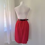 Vintage ‘90s Metro New York Red Belted Knee Length Pencil Skirt Size XXS Photo 6