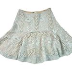 Light Blue Lace Mini Skirt Size M Photo 0