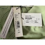 Alice + Olivia  Sage Green Ruffle Maxi Dress V Neck Tie Waist Size 2 Photo 10