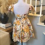 Abercrombie & Fitch  puff sleeve babydoll mini dress yellow floral SZ Petite XS Photo 6