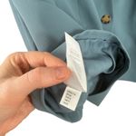 Ann Taylor  The Long Cutaway Blazer Fluid Crepe Blue Career Office Womens 16 Photo 6