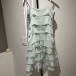 Aritzia Light Blue Mint Ruffle Mini Dress Photo 8