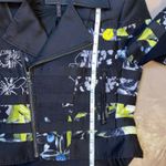 BCBGMAXAZRIA BCBG maxazaria Tess Stripe Floral Moto Jacket Size S Photo 4