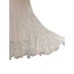 Cute Options Gauze Pleated Midi Skirt Size Large Cottage Country Prairie Fairy White Photo 4