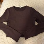 Divided Brown Long Sleeve Workout Top Photo 3