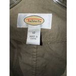 Talbots  army green button front pocket blazer size 12 academia career business # Photo 2