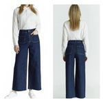 Oats New York wide leg size 12/31 luxe normcore raw hem jeans Blue Photo 1