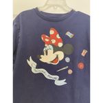 Disney Uniqlo Minnie Mouse Loves Short Sleeve Cropped Graphic Tee Size Small Blue Photo 1