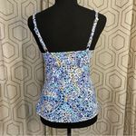 Crown & Ivy  Tankini Top Navy Paisley Built-in Bra Bikini Top Size S Photo 5