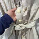 Kenar  Cream Trench Coat with Button Detail Medium Photo 1