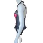 Vintage Nani Flower Black & Pink Teddy & Garter (L) Size L Photo 2