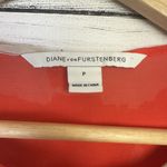 Diane Von Furstenberg DVF  Silk Orange Blouse Short Sleeve‎ Top Size P/S Resort Photo 7