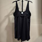 Lands' End  Chlorine Resistant Tummy Control Square Neck Swim Dress 20W Black Photo 12